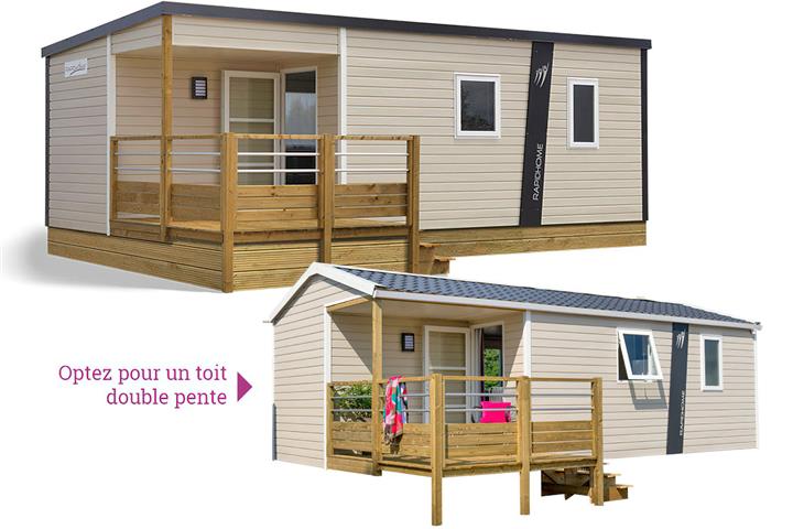 Camping de Brouel- mobil home 4 personnes avec terrasse intégrée ouverte - Camping de Brouel - Ambon